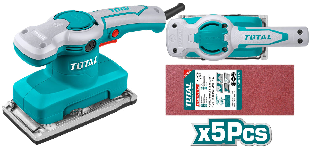 Total 180x90mm 230 Watts Orbital Finishing Sander - Be it rust removal or wood finishing tasks