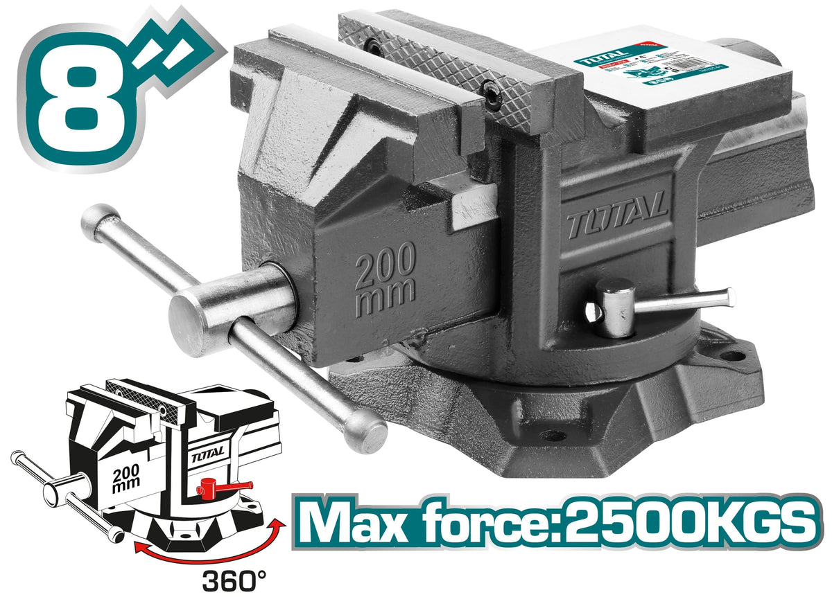 Total 8" Bench Vice - THT6186 MEGA