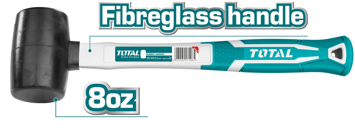 Total 220 Grams (8OZ) Rubber Mallet - THT76816 MEGA