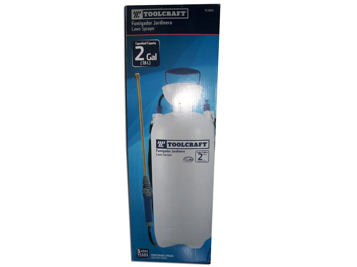Toolcraft 1 & 2 Gallon Pump Pressure Garden Sprayer With Shoulder Strap - Lawn and Garden Pump Pressure Sprayer for Herbicides