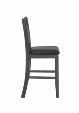 Lavon Upholstered Counter Height Stools Black And Medium Grey (Set Of 2) - 108219 Pie's Variety Store