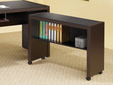 Skylar Computer Desk With Keyboard Drawer Cappuccino 4PC Set - 800901-S3 Pie's Variety Store
