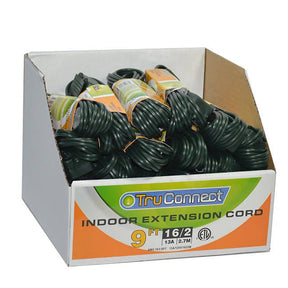Truconnect Durable 9 Feet Indoor Extension Cord With 3 Receptacles