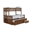 Atkin Twin Extra Long Over Queen 3-Drawer Bunk Bed Weathered Walnut - 461147 A-Z Store Nadia