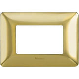 Bticino Three Modules Wallplate (Chrome) adds a high-end feel to your walls by hiding the normally visible mounting screws - AM4803GRC Elegant AccScents