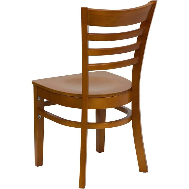 HERCULES Series Ladder Back Cherry Wood Restaurant Chair [XU-DGW0005LAD-CHY-GG] Pie's Variety Store