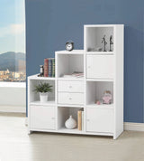 Bookcase With Cube Storage Compartments - delivers a stunning and useful home accessory Cappuccino - 801170 Pie's Variety Store