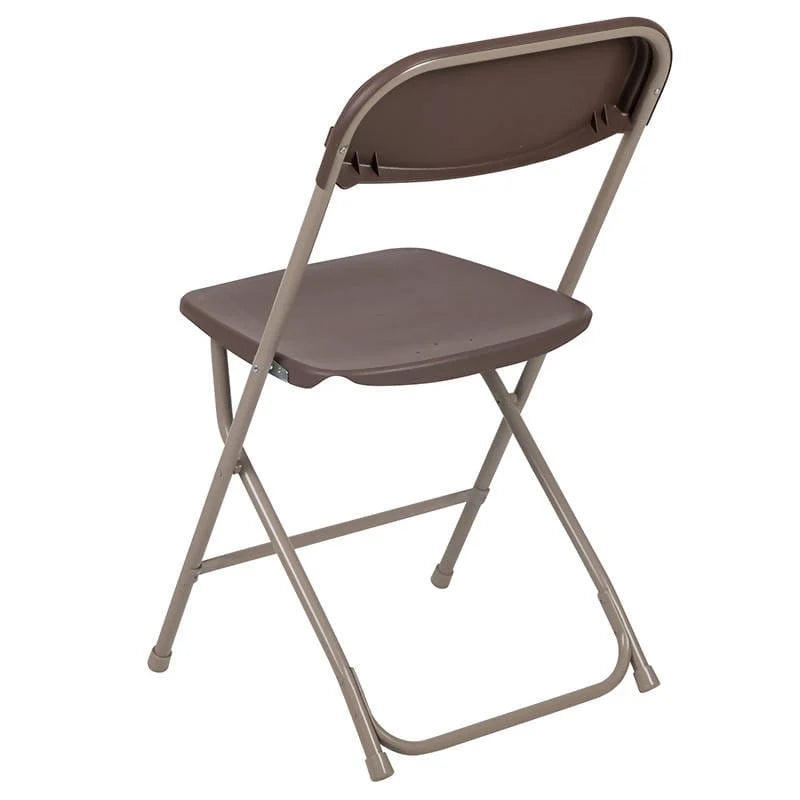 2 Pk. HERCULES Series 650 lb. Capacity Premium Brown Plastic Folding Chair [2-LE-L-3-BROWN-GG] Fl Furniture