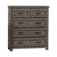 Napoleon 5-Drawer Chest With Paneled Design Gunsmoke - 400935 Pie's Variety Store