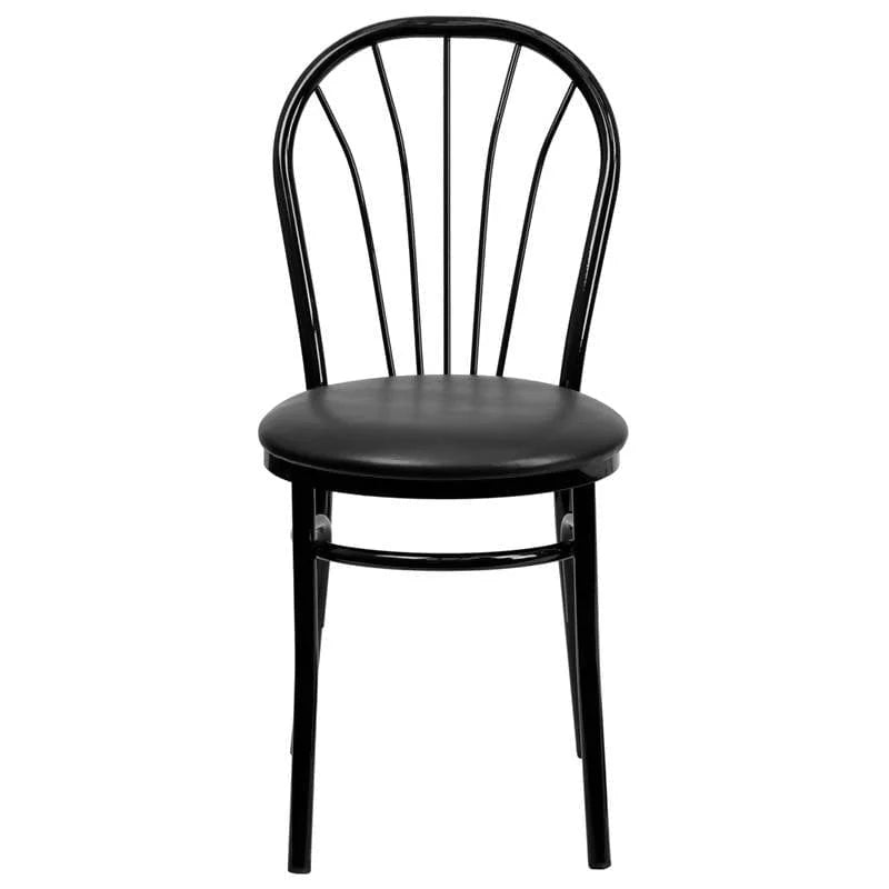 HERCULES Series Fan Back Metal Chair - Burgundy Vinyl Seat [XU-698B-BGV-GG] Pie's Variety Store