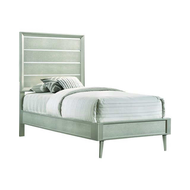 Ramon Twin Panel Bed Metallic Sterling - 222701T Pie's Variety Store