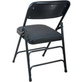 2-Pack Advantage Black Padded Metal Folding Chair - Black 1-in Fabric Seat [DPI903F-BLKBLK-2] Fl Furniture