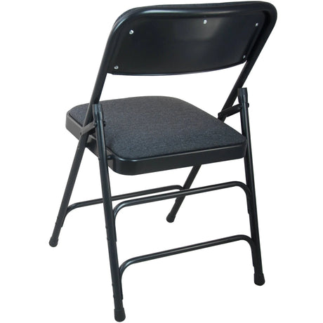 2-Pack Advantage Black Padded Metal Folding Chair - Black 1-in Fabric Seat [DPI903F-BLKBLK-2] Fl Furniture