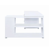 Yvette L-Shape Office Desk White - 800516 Pie's Variety Store