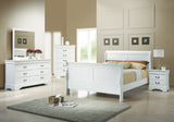 Louis Philippe Queen Sleigh Panel Bed White - 204691Q Pie's Variety Store
