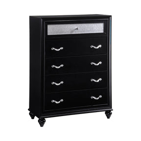 Barzini 5-Drawer Rectangular Chest Black - 200895 Pie's Variety Store