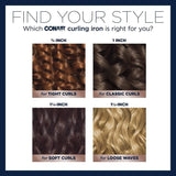 Conair Double Ceramic 3/4 inch Curling Iron (White/Rose Gold) has a higher ceramic content to deliver even heat