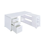Yvette L-Shape Office Desk White - 800516 Pie's Variety Store