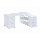 Yvette L-Shape Office Desk White - 800516 Pie's Variety Store