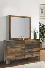 Sidney Square Mirror Rustic Pine - 223144 Pie's Variety Store