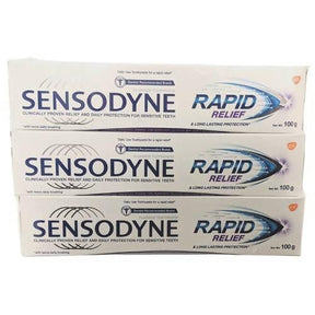 Sensodyne Rapid Relief Toothpaste for Sensitive Teeth and Cavity Prevention