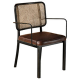Accent Chair With Upholstered Seat Brown And Black - 905590 Pie's Variety Store