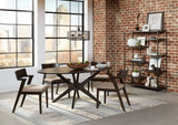 7-Shelf Geometric Bookcase Walnut - 801135 Pie's Variety Store