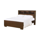 Jessica Queen Bed With Storage Headboard Cappuccino 4PC Set - SET4PC200719Q Pie's Variety Store