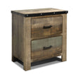 Sembene 2-Drawer Nightstand Antique Multi-Color Collection: Celebrate Modern Expression With The Sleek Edges Of This Two-Drawer Nightstand. Straight Legs And Smooth Edges Draw The Eye In To The Visual Texture.  SKU: 205092 coastmega