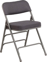 HERCULES Series Premium Curved Triple Braced & Double Hinged Burgundy Fabric Metal Folding Chair [AW-MC320AF-BG-GG] Pie's Variety Store