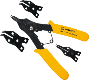 Worksite Pro. 4-in-1 Snap Ring Plier 10-50mm Combination Clip Retaining