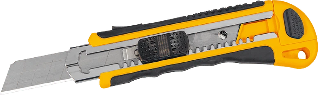 18mm Highly Durable and Efficient Utility Knife 18mm Stainless Steel Auto Replacement Blade. Strong Plastic Cover is Comfortable to Hold. Made with the Highest Quality Material and Craftsmanship. - WT6068 Worksite Hand Tools