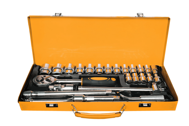 WORKSITE 1/2 Inch Drive Socket Set - 24 PCS - WT8055 Worksite Hand Tools