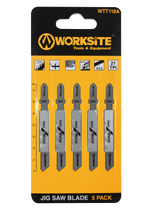 WORKSITE Jigsaw Blade 5 Pcs Set 3 inch X 5/16 inch 21 TPI