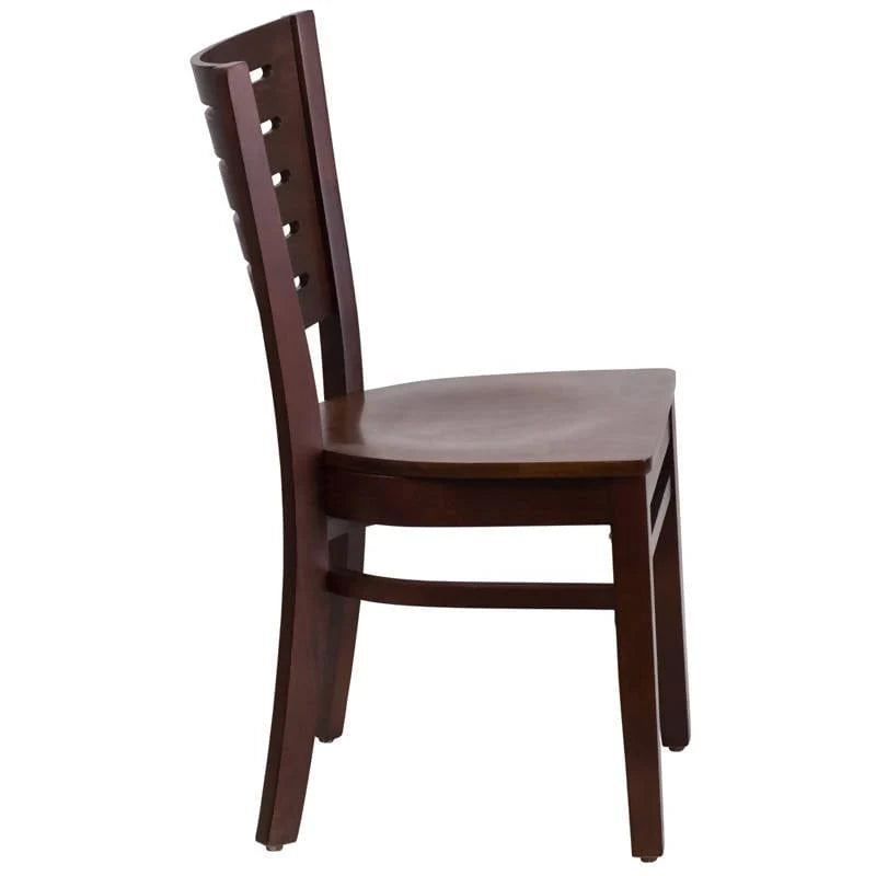 Darby Series Slat Back Walnut Wood Restaurant Chair [XU-DG-W0108-WAL-WAL-GG] Pie's Variety Store