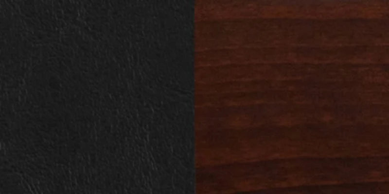 Lacey Series Solid Back Walnut Wood Restaurant Barstool - Black Vinyl Seat [XU-DG-W0094BAR-WAL-BLKV-GG] Pie's Variety Store