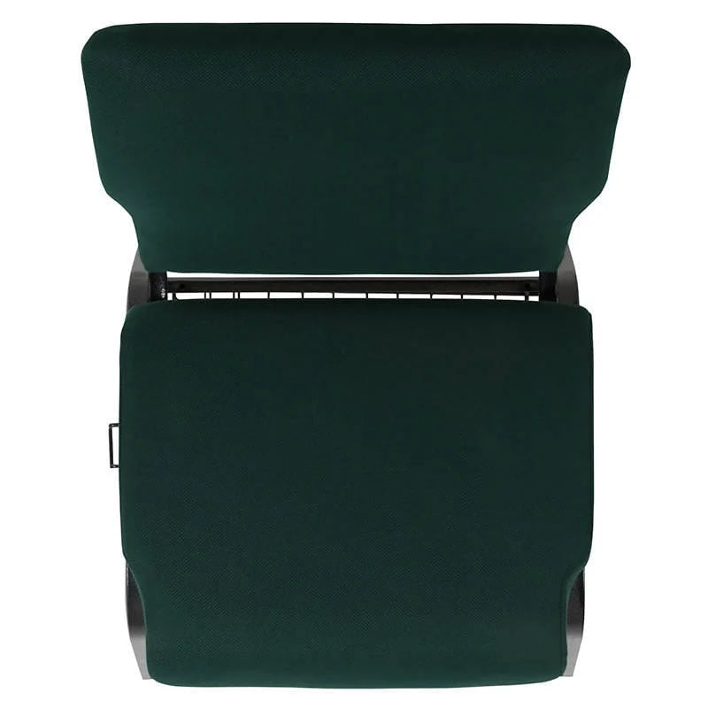 Advantage 20.5 in. Hunter Green Molded Foam Church Chair with Book Rack [PCCF-102-BR] Pie's Variety Store