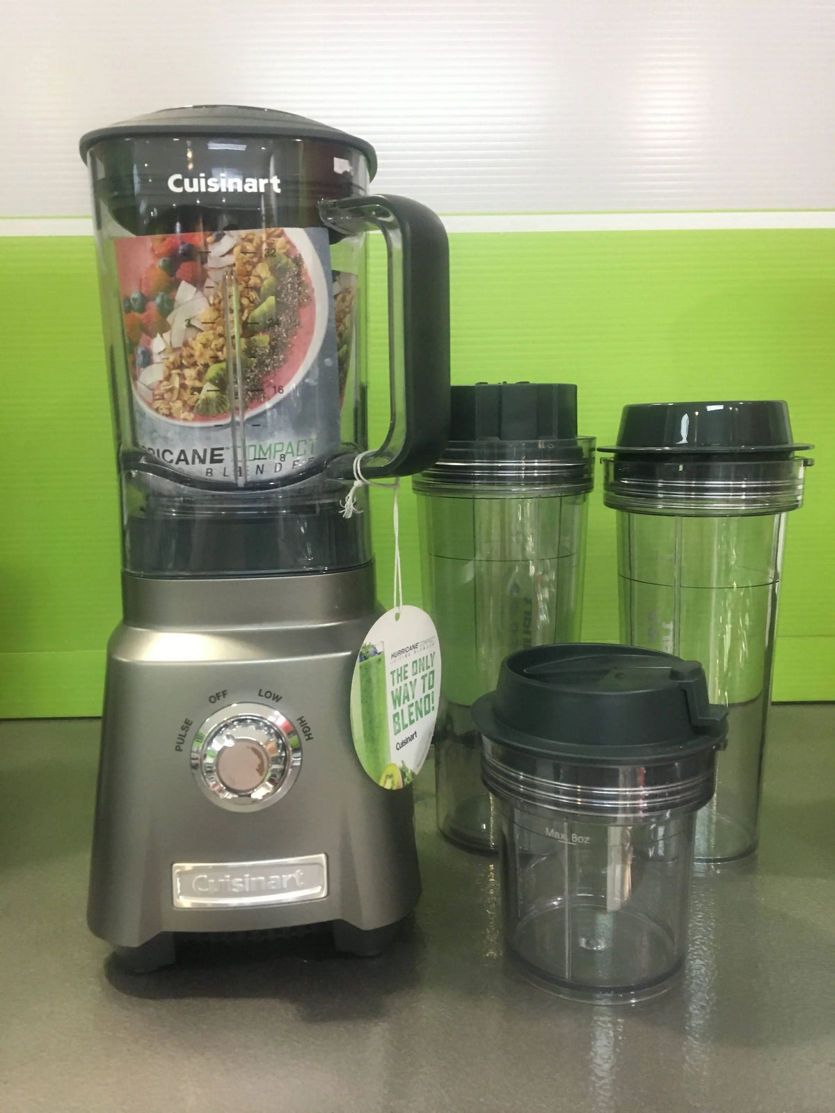 Hurricane Compact Juicing Blender (Gunmetal) Cuisinart - CU-CPB-380 Pie's Variety Store