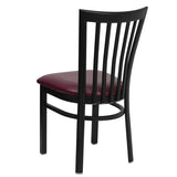 HERCULES Series Black School House Back Metal Restaurant Chair - Black Vinyl Seat [XU-DG6Q4BSCH-BLKV-GG] Pie's Variety Store