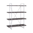 Grimma 4-Shelf Bookcase Rustic Grey Herringbone - 802613 Pie's Variety Store