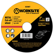 Worksite Metal Cutting Disc for 4 1/2" Grinders Size: 4 1/2 in X 0.11 in X 7/8 in (115x3.0x22mm)  XCOW412-3.0 Worksite Hand Tools