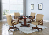 Marietta Upholstered Game Chair Tobacco And Tan - 100172 Pie's Variety Store