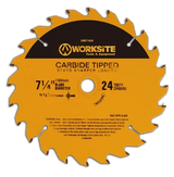 Worksite TCT Carbide Tipped Circular Saw Blade 7 1/4 inch (185mm) 40 Teeth 5/8 Inch Arbor. General Purpose for Wood