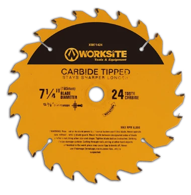 Worksite TCT Carbide Tipped Circular Saw Blade 7 1/4 inch (185mm) 40 Teeth 5/8 Inch Arbor. General Purpose for Wood