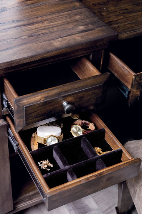  sophisticated design. Felt lined drawers provide secure storage space for grooming essentials- 223037 coastmega