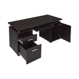 Tracy 2-Drawer Computer Desk Cappuccino - 800107 Pie's Variety Store