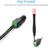 Power Connector 5.5mm x 2.1mm 24V Power Jack Socket for Led Strip CCTV Security Camera Cable Wire Ends Adapter-SAV-9044 Hannah Frederick