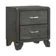 Noma 2-Drawer Nightstand Caviar - 215902 Pie's Variety Store