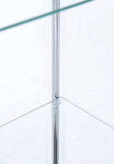 Rectangular 4-Shelf Curio Cabinet White And Clear -Sleek and tall