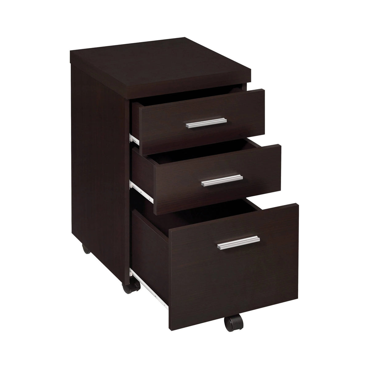 Skylar Computer Desk With Keyboard Drawer Cappuccino 4PC Set - 800901-S3 Pie's Variety Store